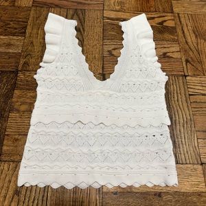 Line & Dot, Whit knit tank, XS